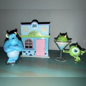 Monster Inc Playset with Blue and Green Figures